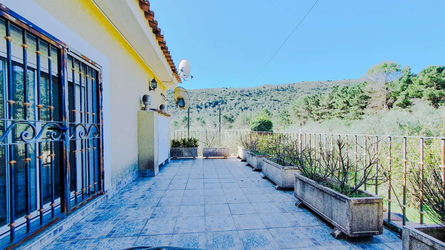 Ein wunderschön gebautes Haus in einer friedlichen ländlichen Umgebung.