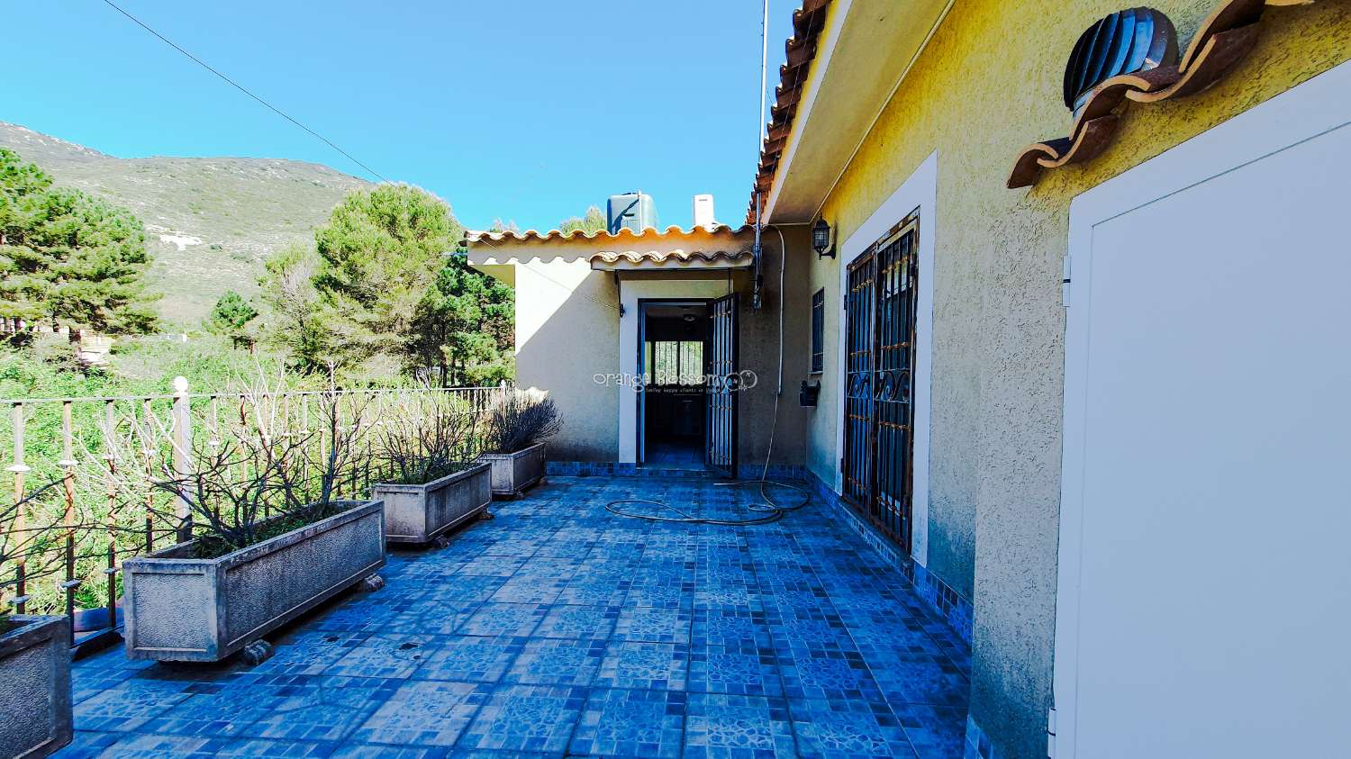 Ein wunderschön gebautes Haus in einer friedlichen ländlichen Umgebung.