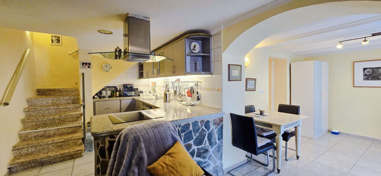 This charming town house oﬀers several unique features that are rarely found in traditional village properties.