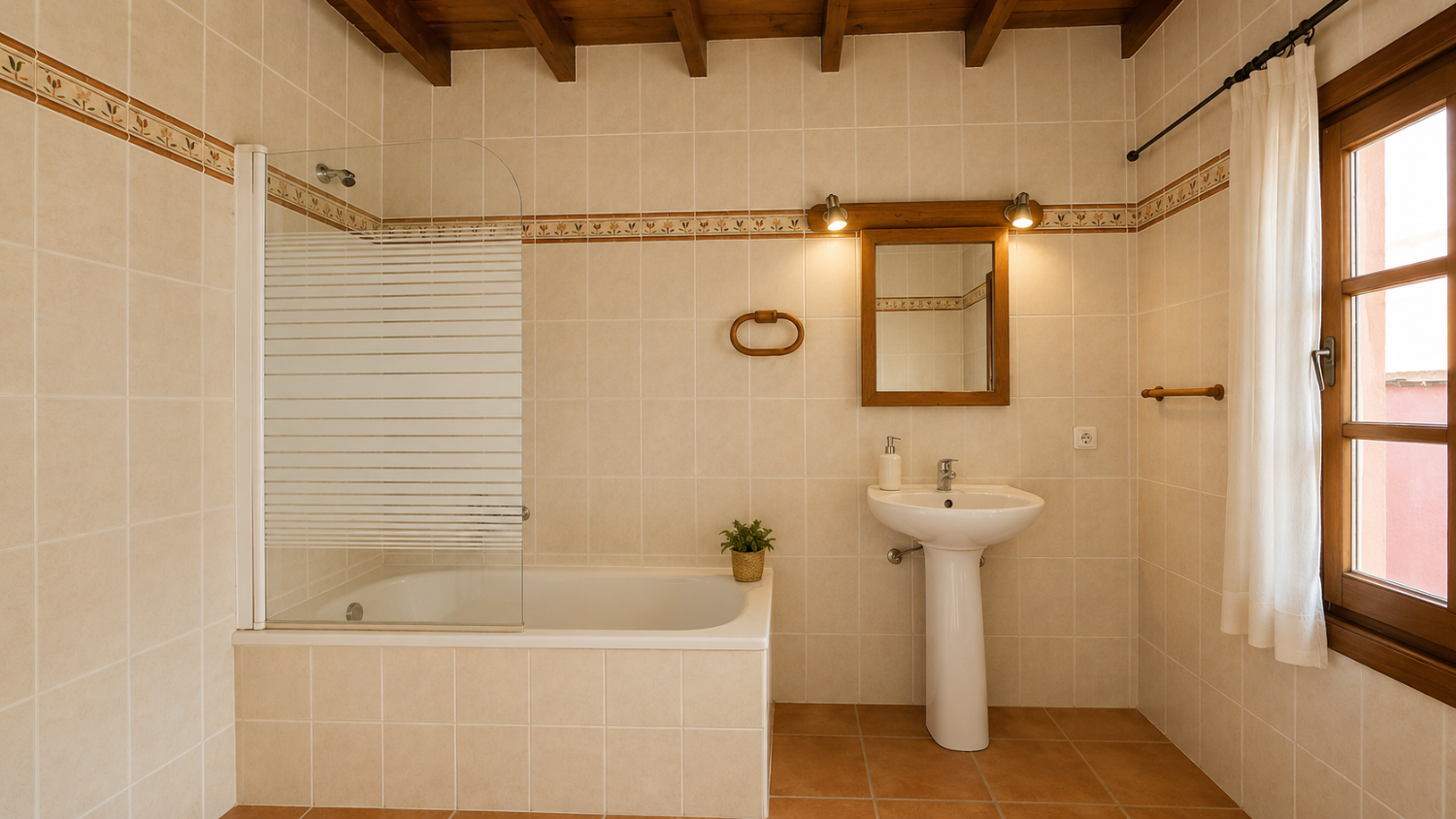 Large 5 bedroom 3 bathroom house with private pool.