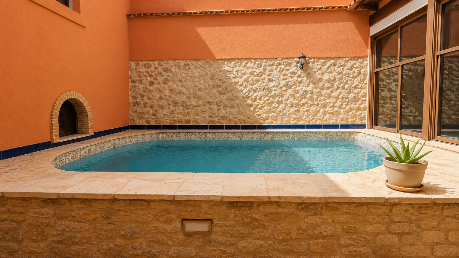 Large 5 bedroom 3 bathroom house with private pool.